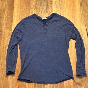 Marine Layer Indigo Henley Top
